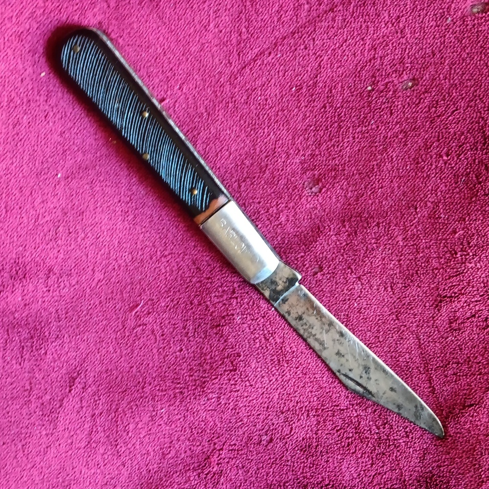 Vintage BARLOW SABRE Single Blade Pocket Knife #629